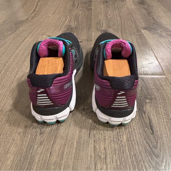 Brooks Ghost 9 Women's Size 9.5 Wide Black Purple Teal Running Shoes - Picture 5 of 11